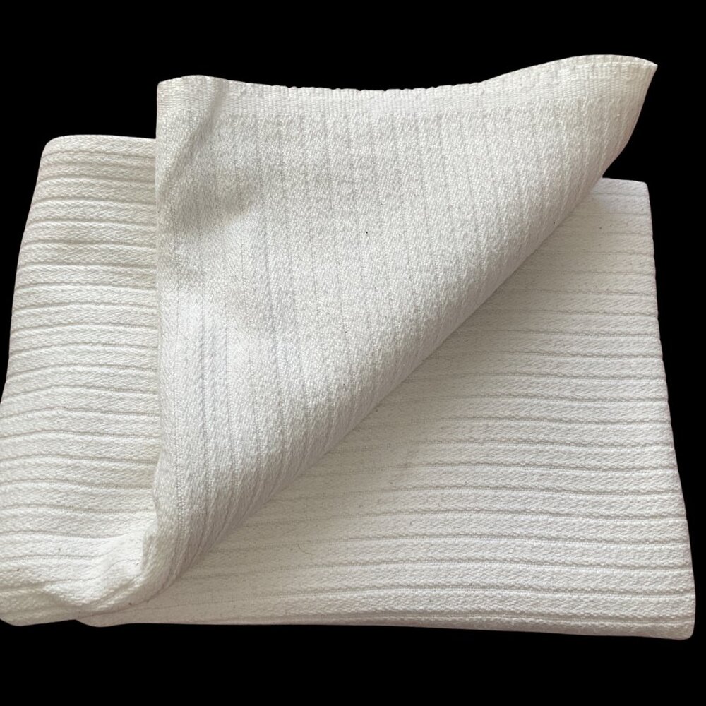 Vintage White Knit Blanket